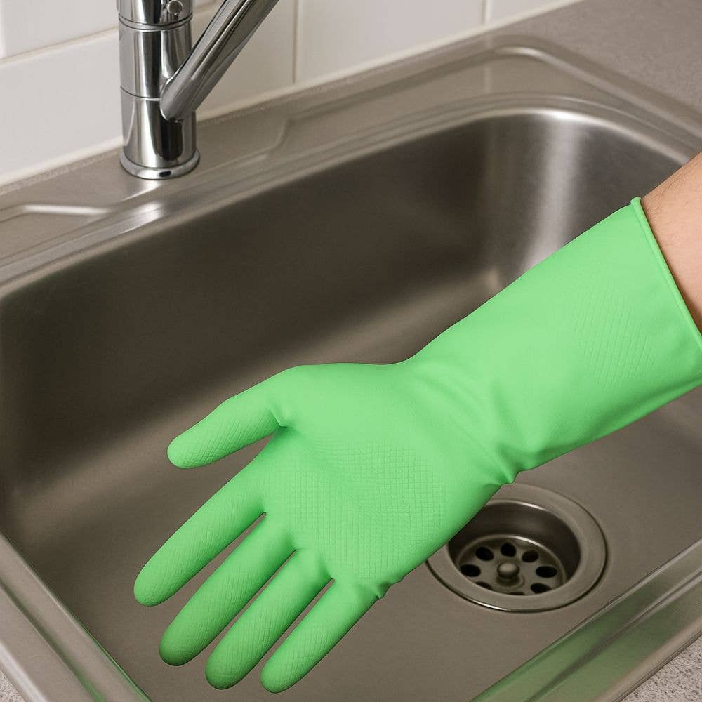 Eco-Friendly Natural Latex Reusable Rubber Gloves | Sizes S–XL - Eco Baby Box