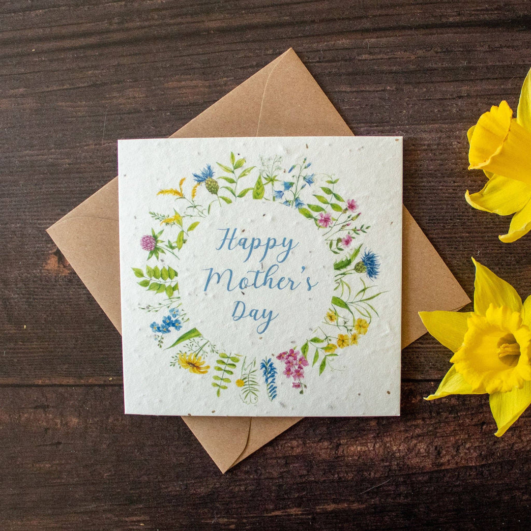 Plantable Mother's Day Card - Flower Wreath