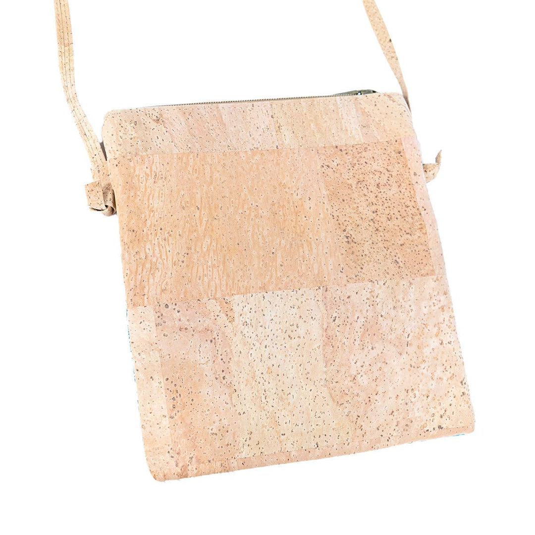 Cork Women's Double Zip Abstract circle print Crossbody Bag