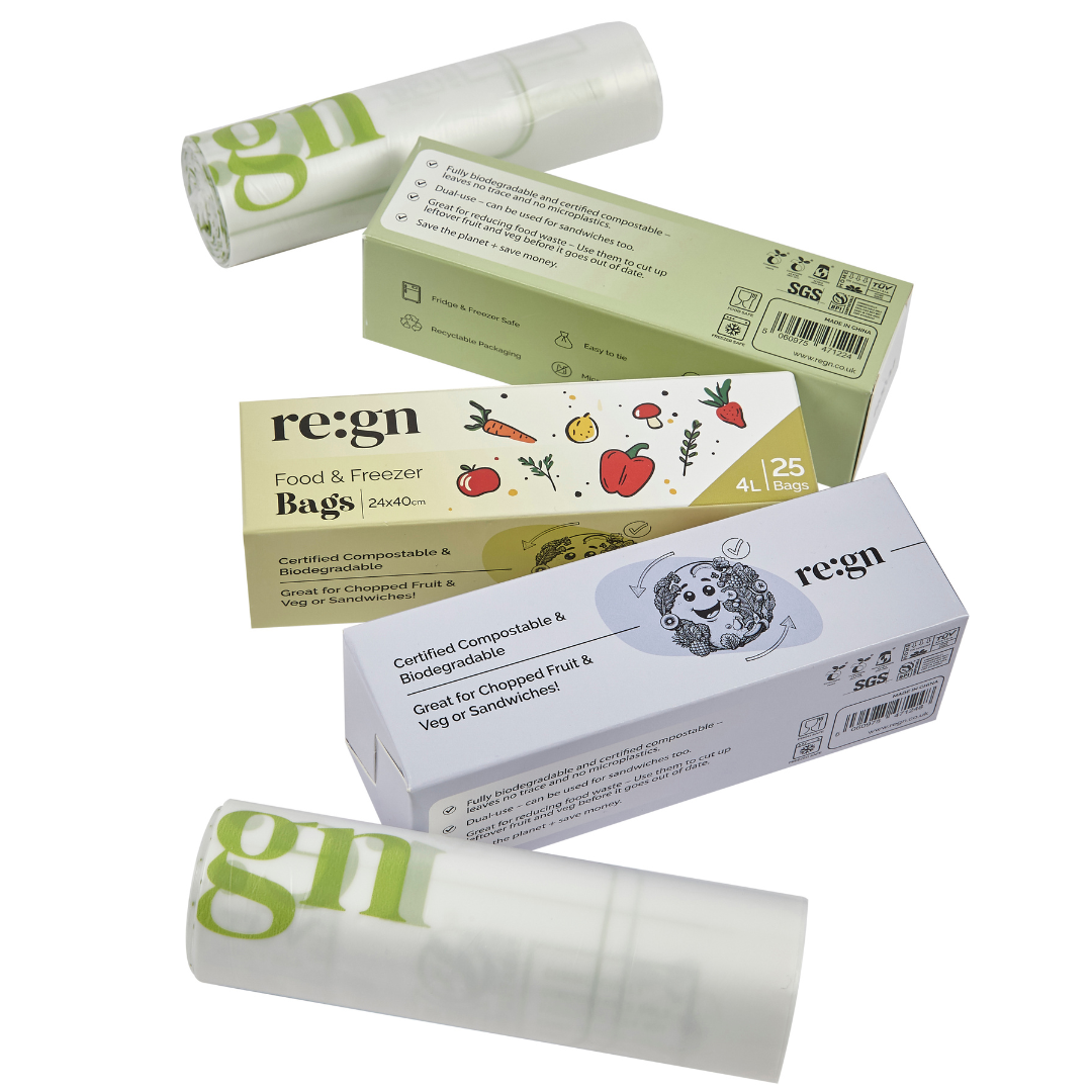 Compostable 6L Food and Freezer Bags – 25 Bags per Roll