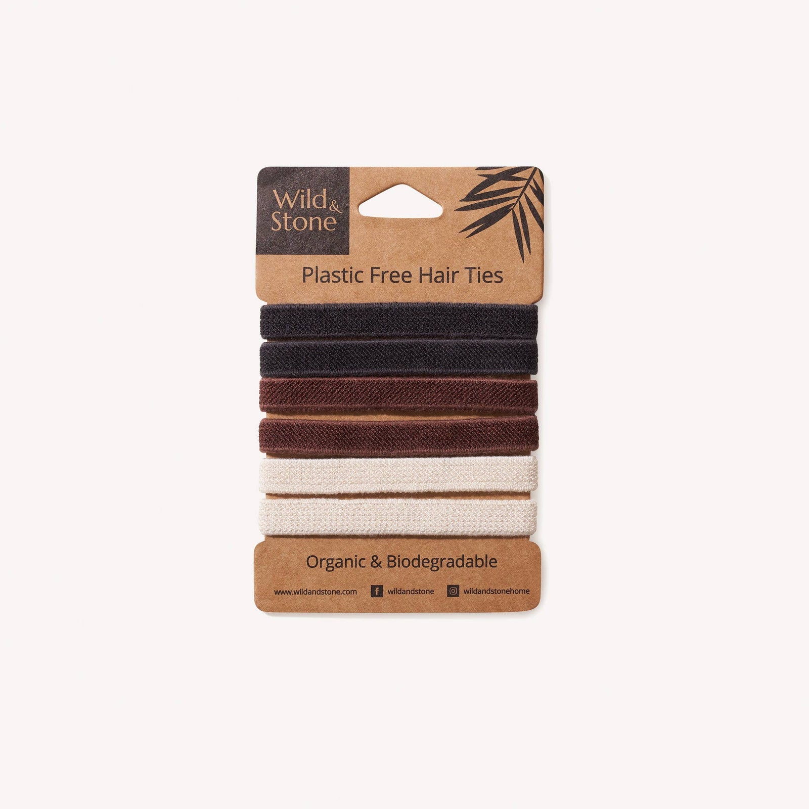 Hair Ties - Plastic Free - 6 Pack (Natural) - Eco Baby Box