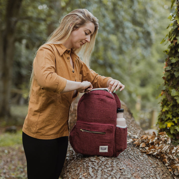 Sansara Hemp Backpack - Red - Large