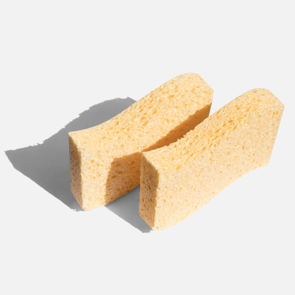 Biodegradable Kitchen Sponges - 2 Pack - Plastic Free