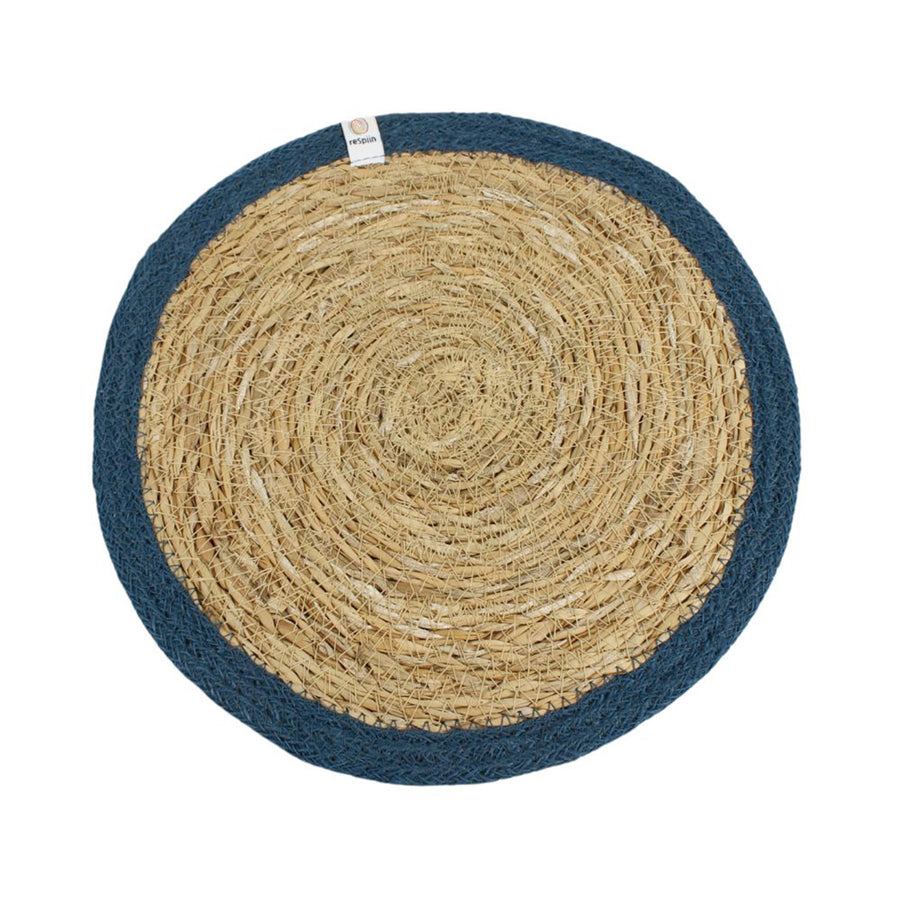 Seagrass &amp; Jute Tablemat - Natural/Denim