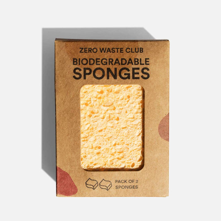 Biodegradable Kitchen Sponges - 2 Pack - Plastic Free