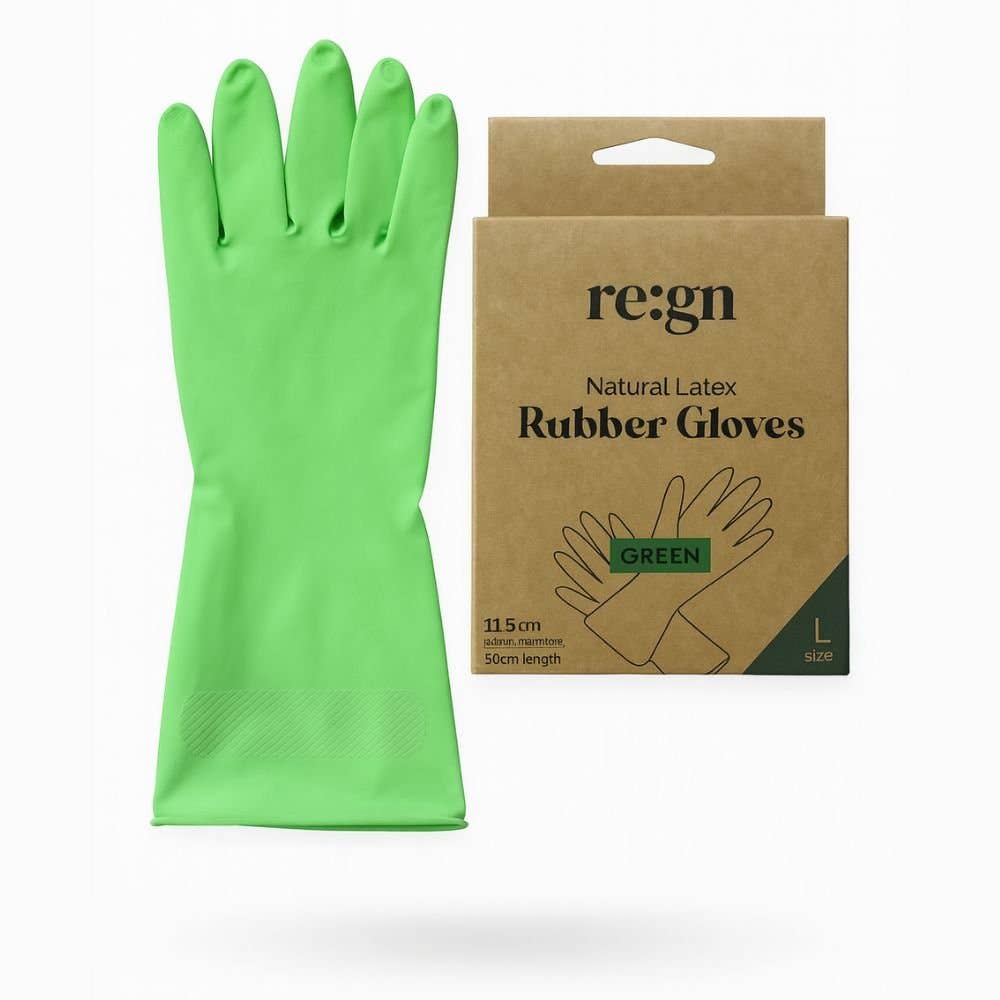 Eco-Friendly Natural Latex Reusable Rubber Gloves | Sizes S–XL - Eco Baby Box