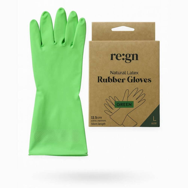 Eco-Friendly Natural Latex Reusable Rubber Gloves | Sizes S–XL - Eco Baby Box