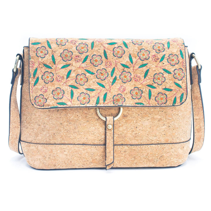 Cork crossbody Flower pattern Bag