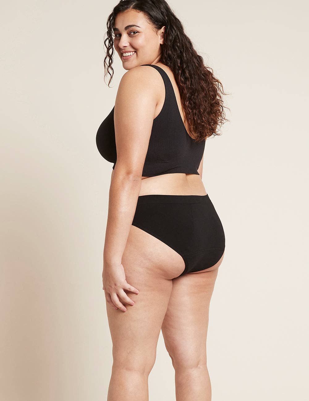Period & Leak Proof Classic Bikini, Moderate - Heavy: Black