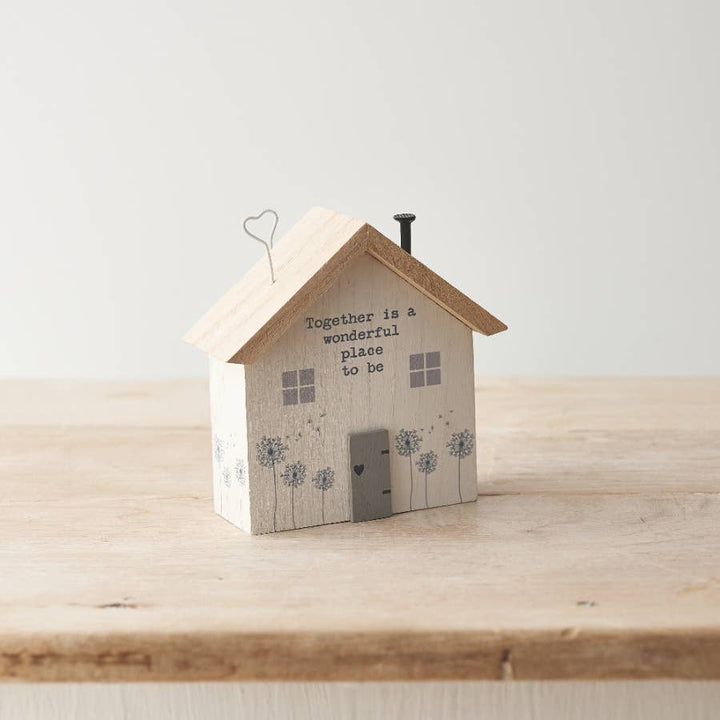 Together Wooden House Decoration, 13cm