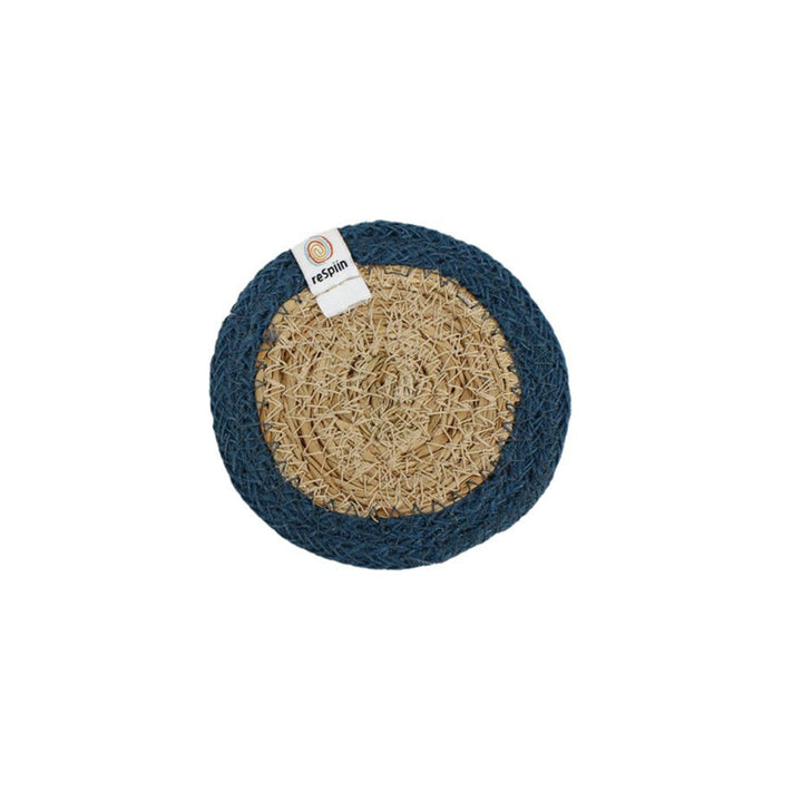 Seagrass &amp; Jute Coaster - Natural/Denim