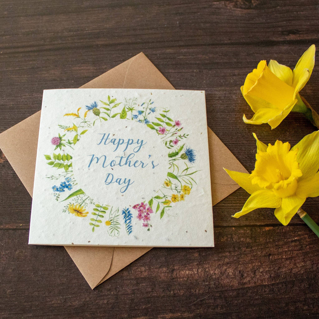 Plantable Mother's Day Card - Flower Wreath