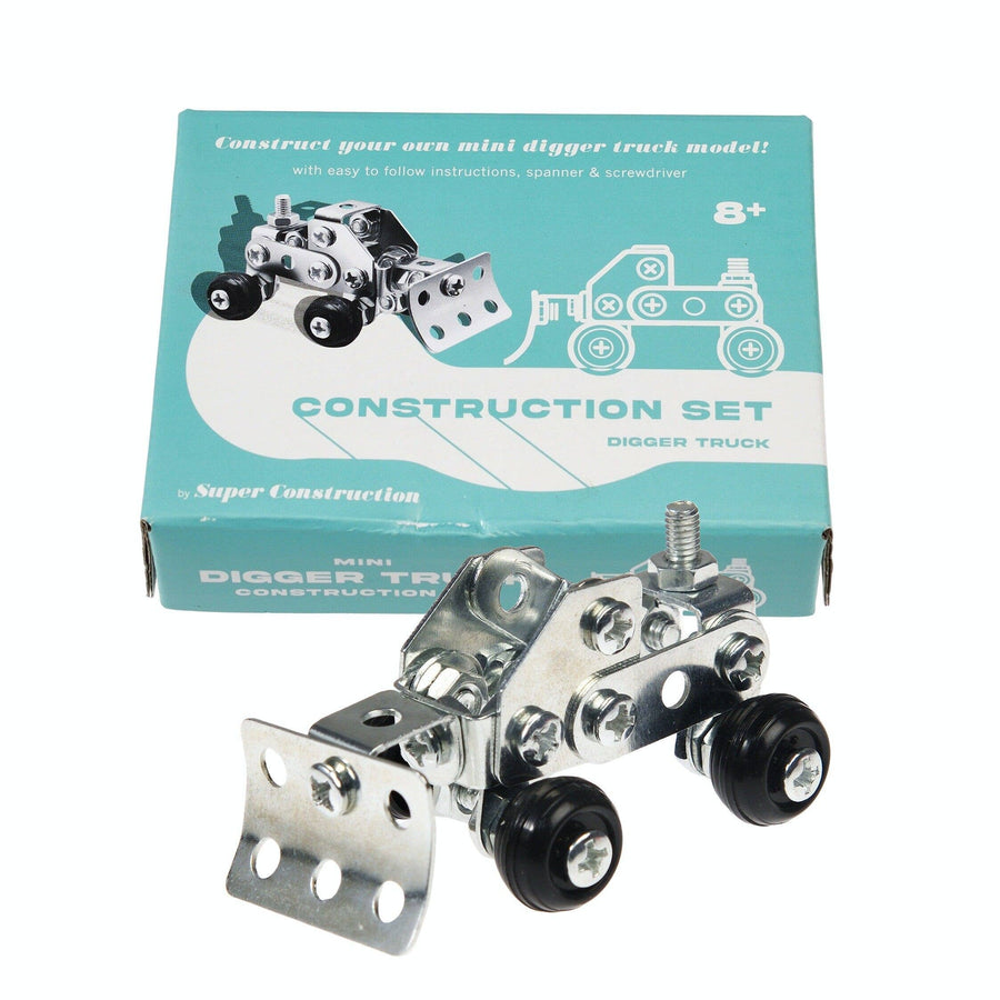 54 piece Mini Construction Kit. Make your own metal digger. Perfect for children aged 8 years +.