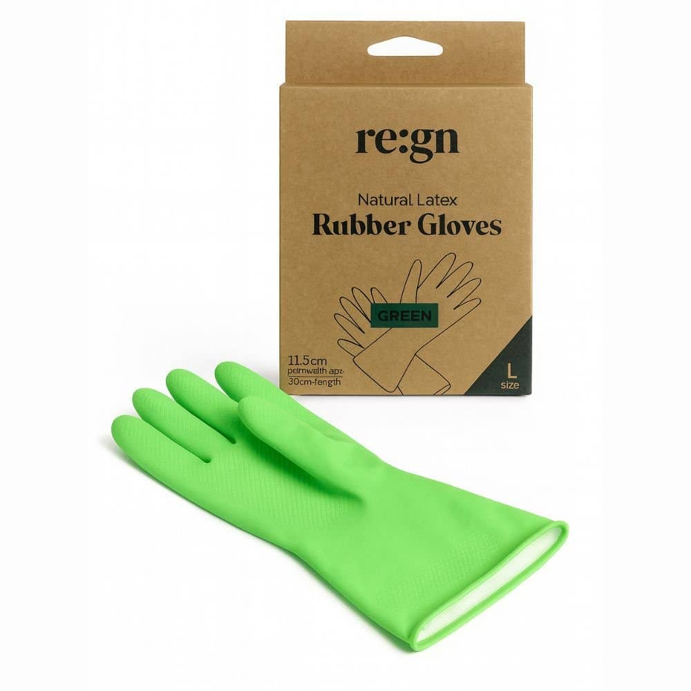 Eco-Friendly Natural Latex Reusable Rubber Gloves | Sizes S–XL - Eco Baby Box
