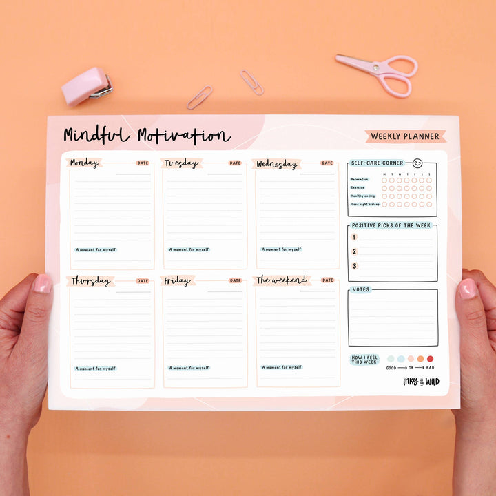 A4 Mindful Motivation Weekly Planner Notepad - Eco Baby Box