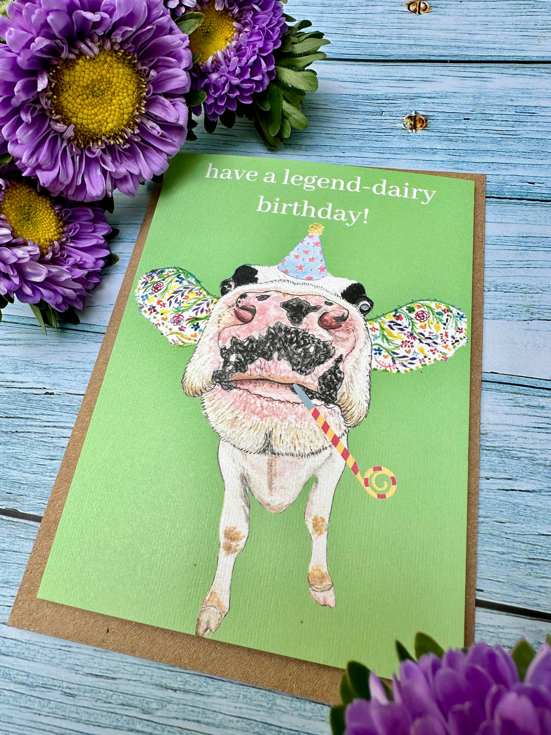 Funny Dairy Cow Birthday card