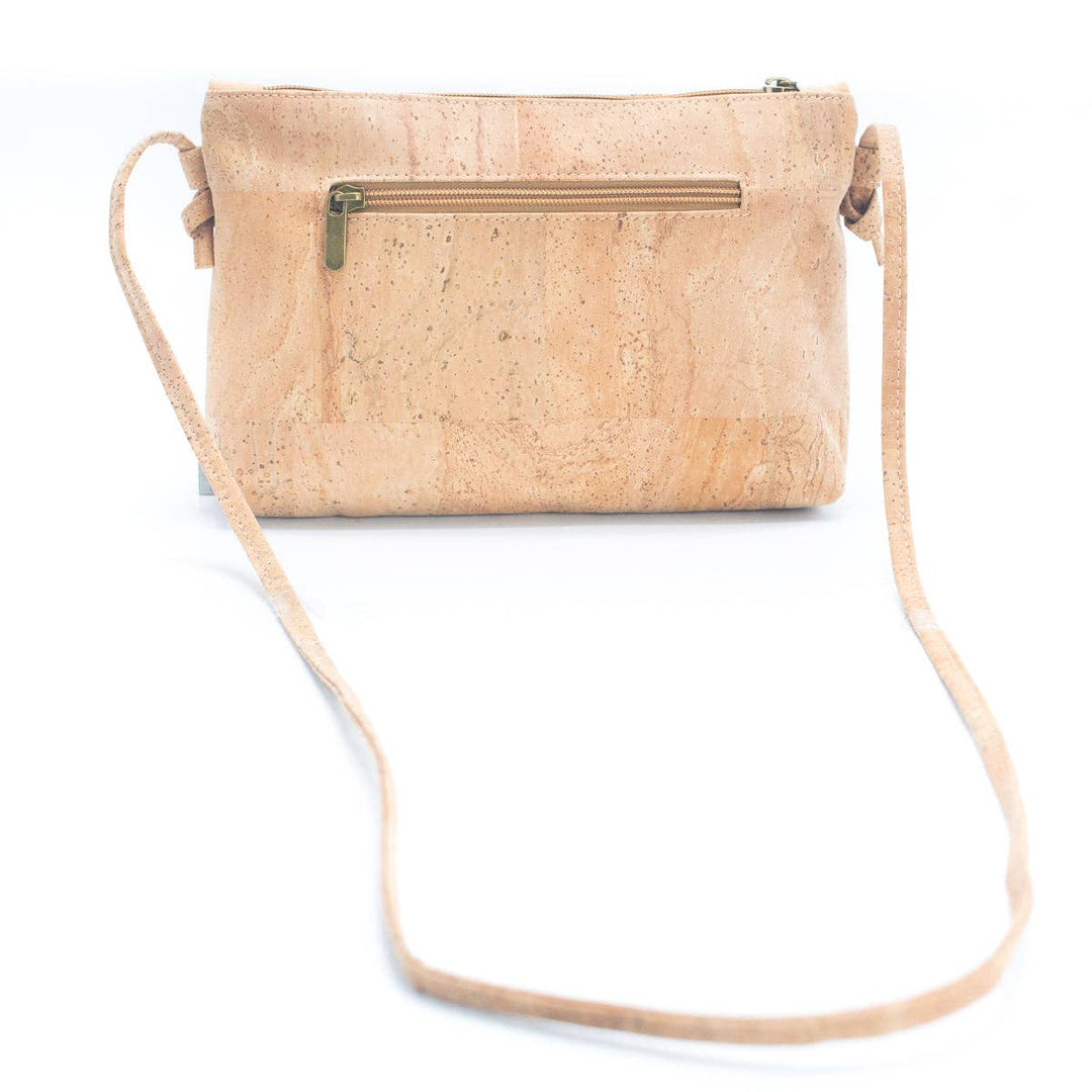 Natural navy floral Cork Printed Crossbody Bag