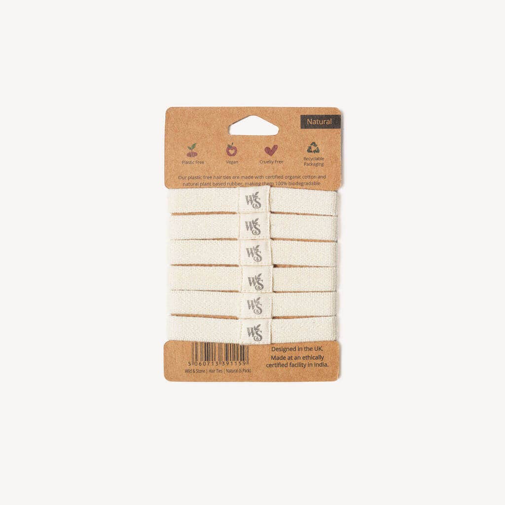Plastic Free Blonde Hair ties- 6 Pack - Eco Baby Box