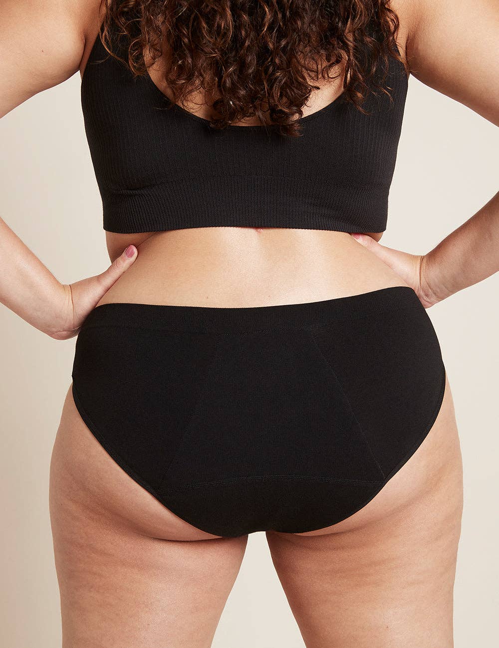Period & Leak Proof Classic Bikini, Moderate - Heavy: Black