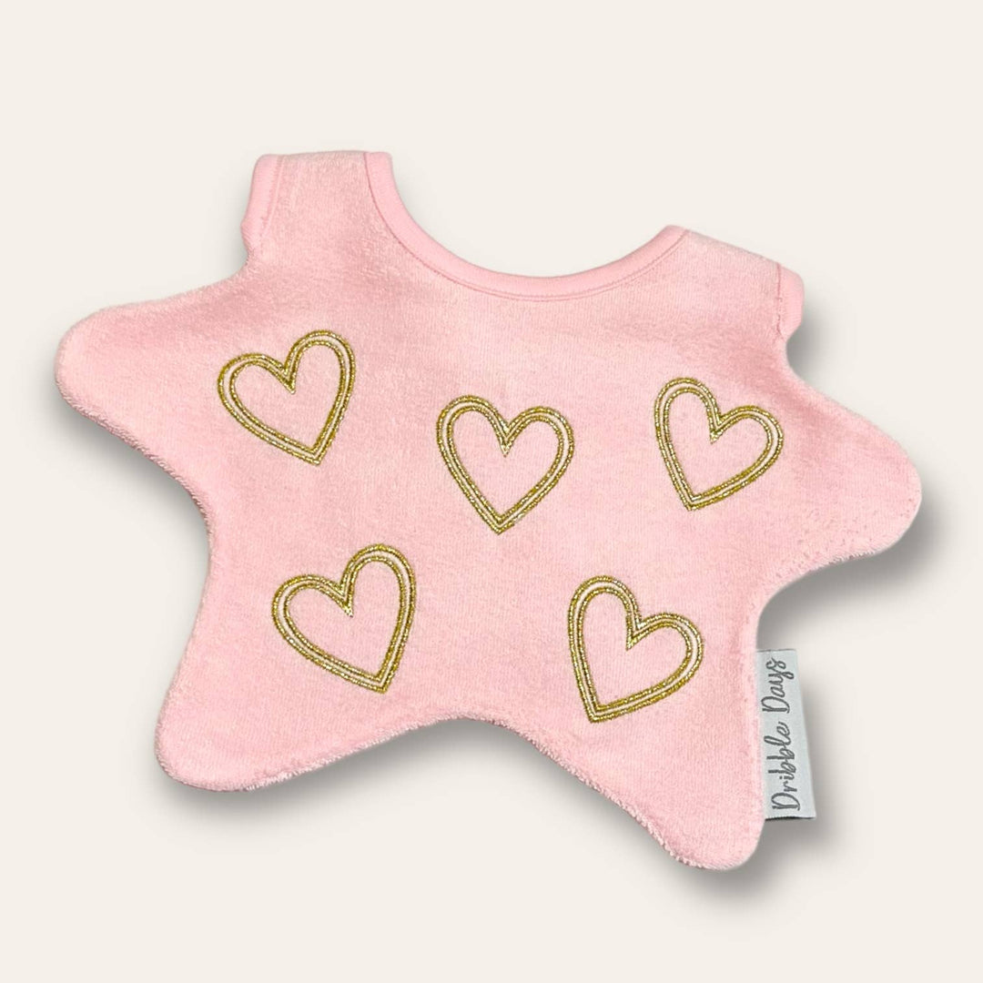 Pink Heart Baby Bib