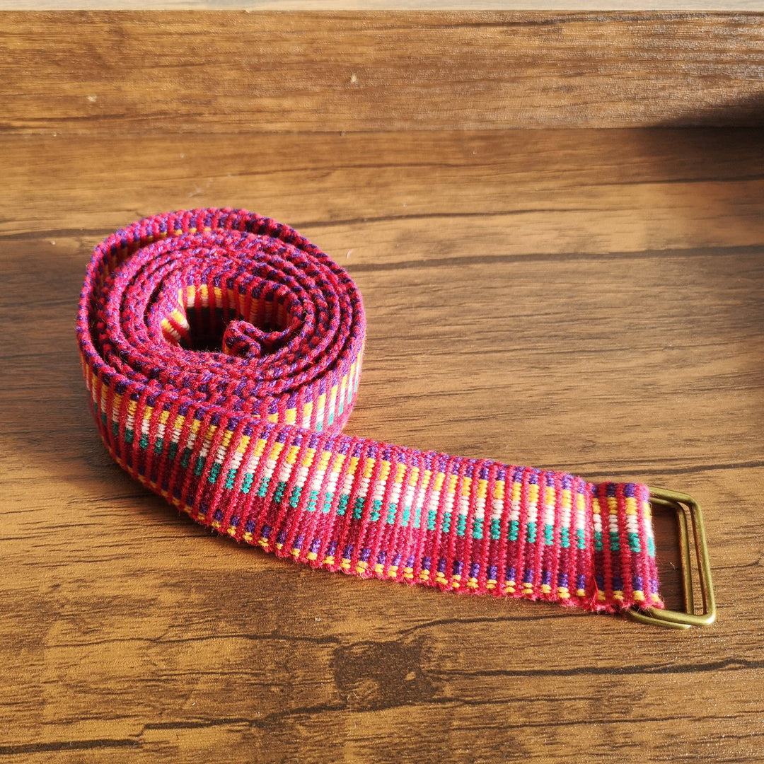 Upcycled Multi Color Cotton Belts