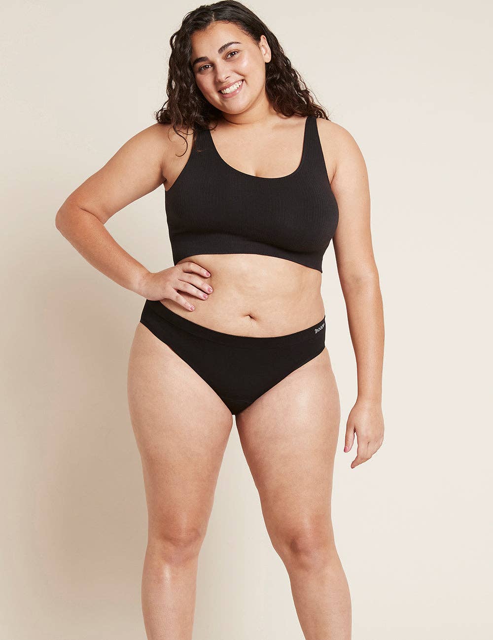 Period & Leak Proof Classic Bikini, Moderate - Heavy: Black
