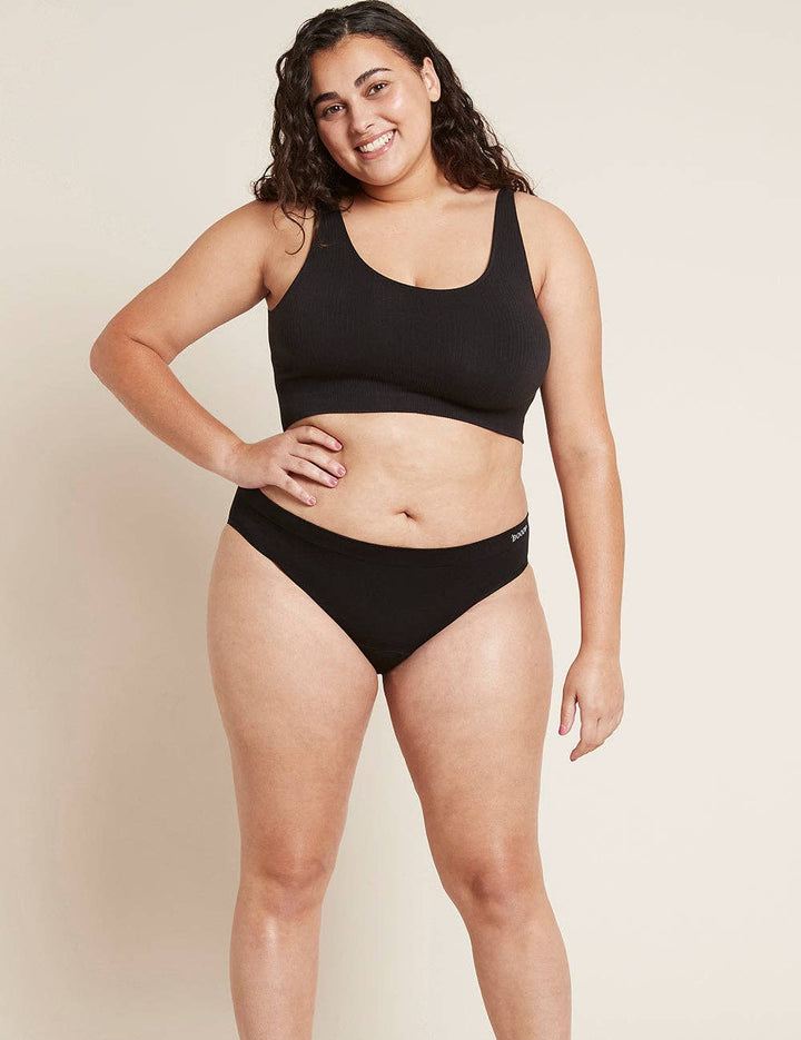 Period & Leak Proof Classic Bikini, Moderate - Heavy: Black