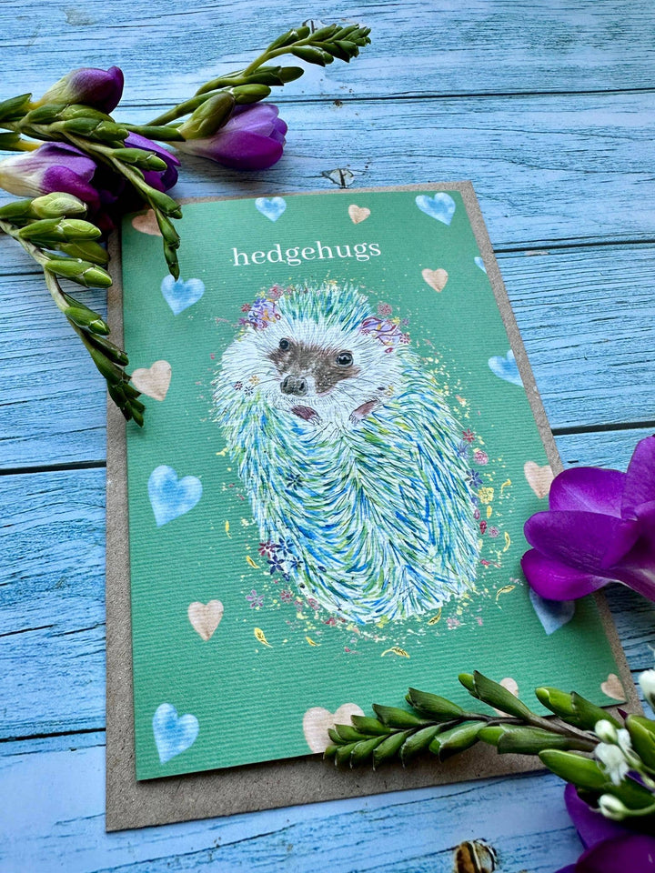 Hedgehugs | Hedgehog Eco Card Cute Colourful Friend: WRAPPED