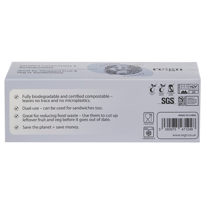 Box of regn products with certification logos and text on a white background