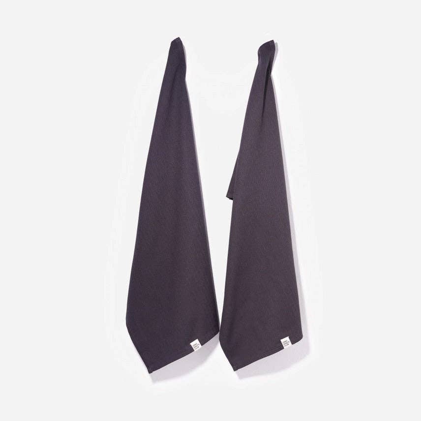 Organic Cotton Herringbone Weave Tea Towels – Pack of 2: Red