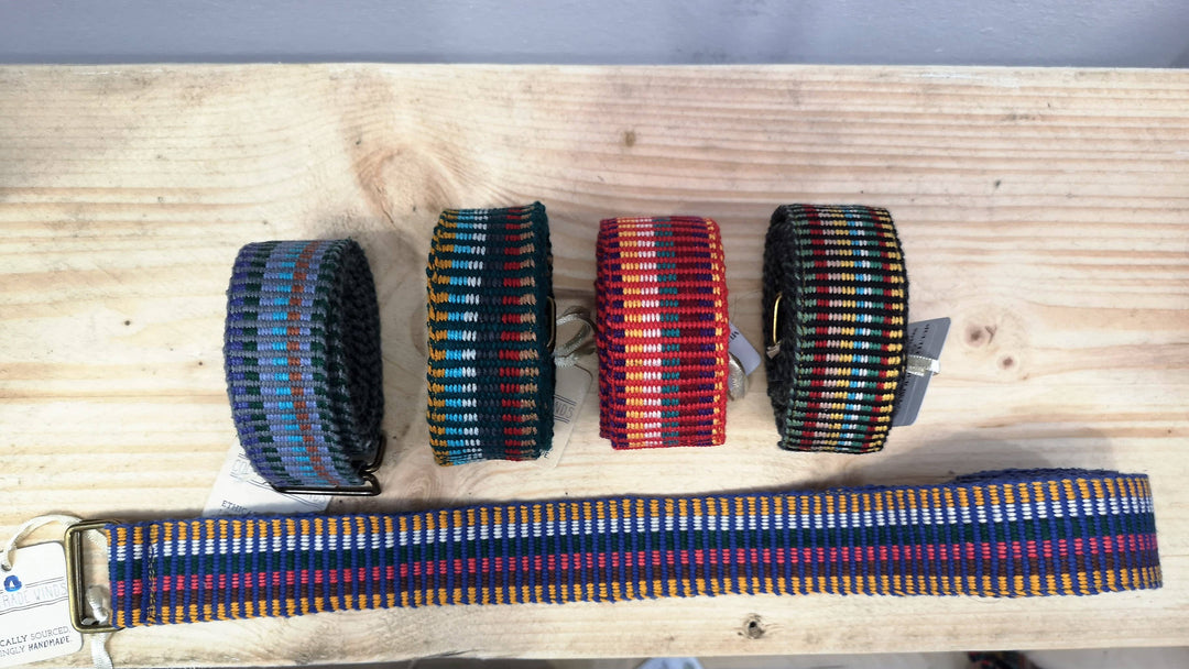 Upcycled Multi Color Cotton Belts