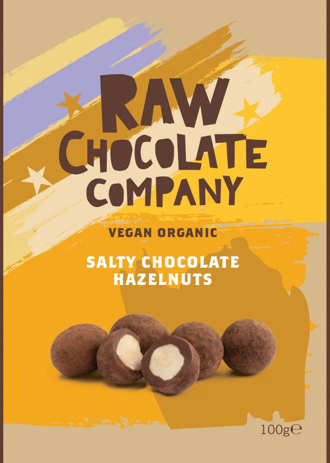 Salty Chocolate Hazelnuts 100g, Vegan Organic