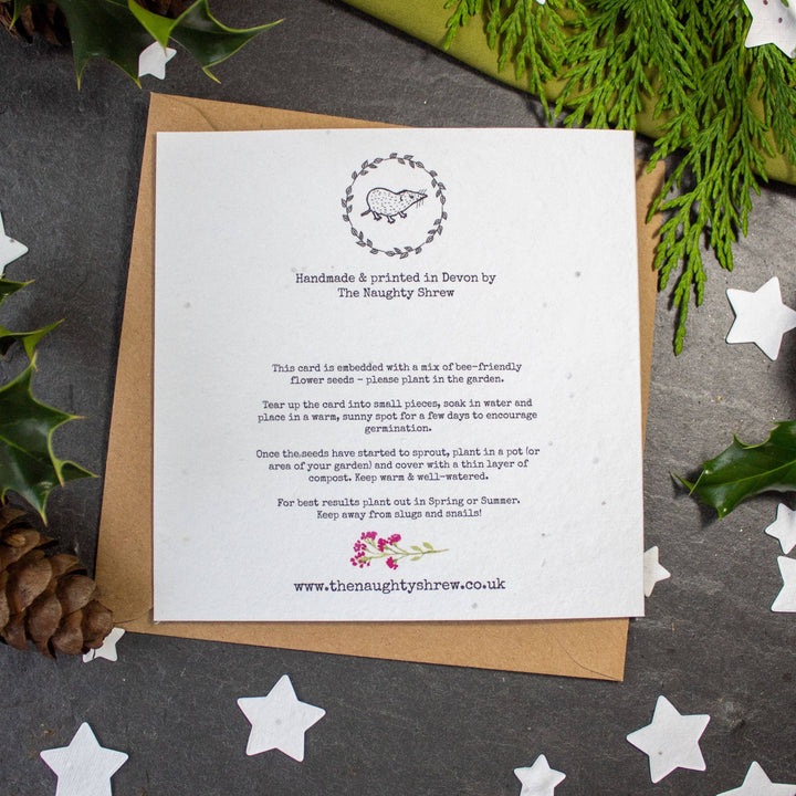 Plantable Christmas Card - Red Christmas Trees