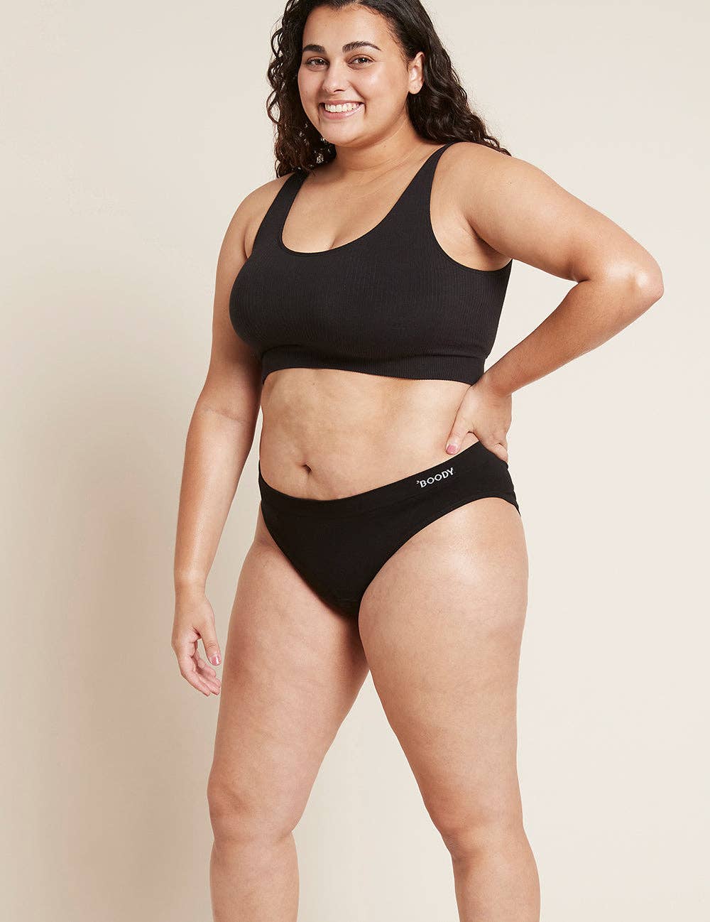 Period & Leak Proof Classic Bikini, Moderate - Heavy: Black