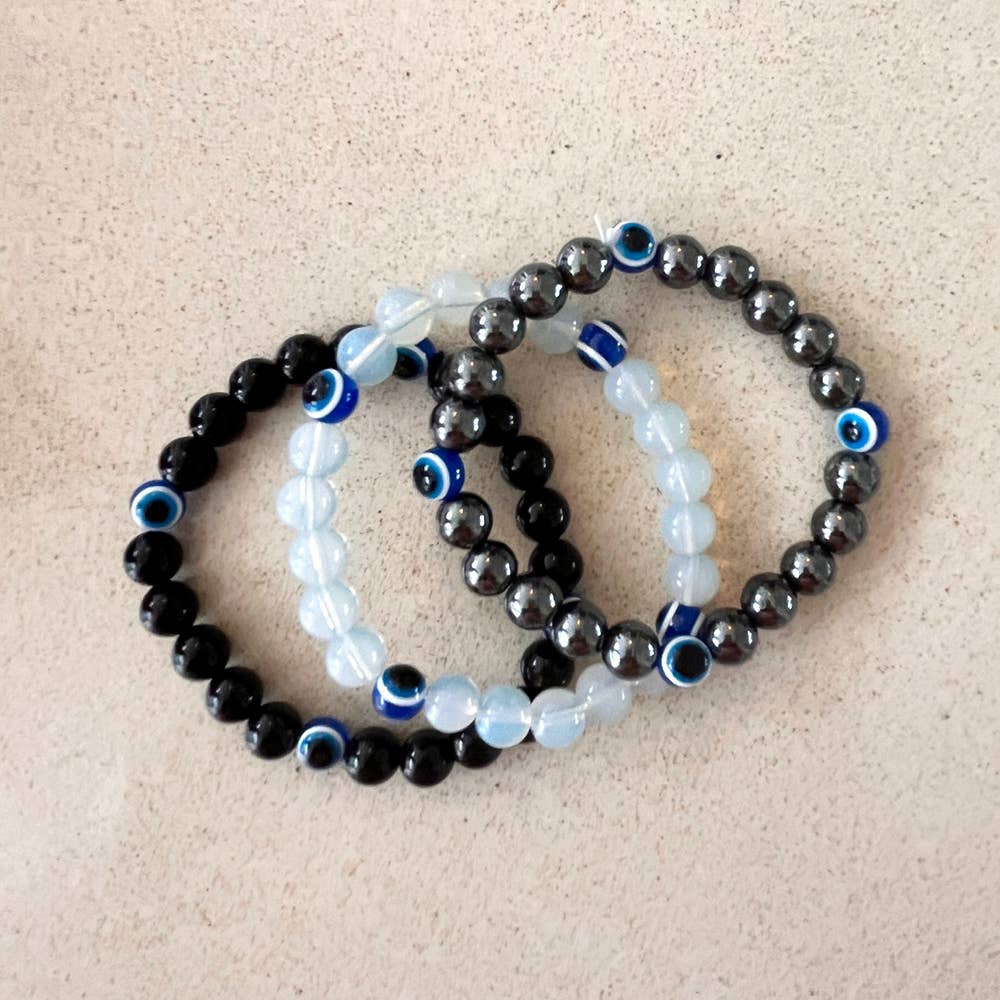 Evil Eye Bracelet, Hematite