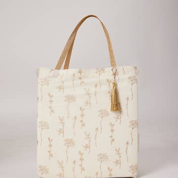 Floral Cream Reusable Giftbag