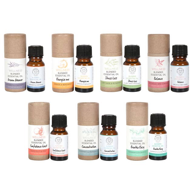 Blended Essential Oils for Health and Wellness (7 fragrances to choose from)
