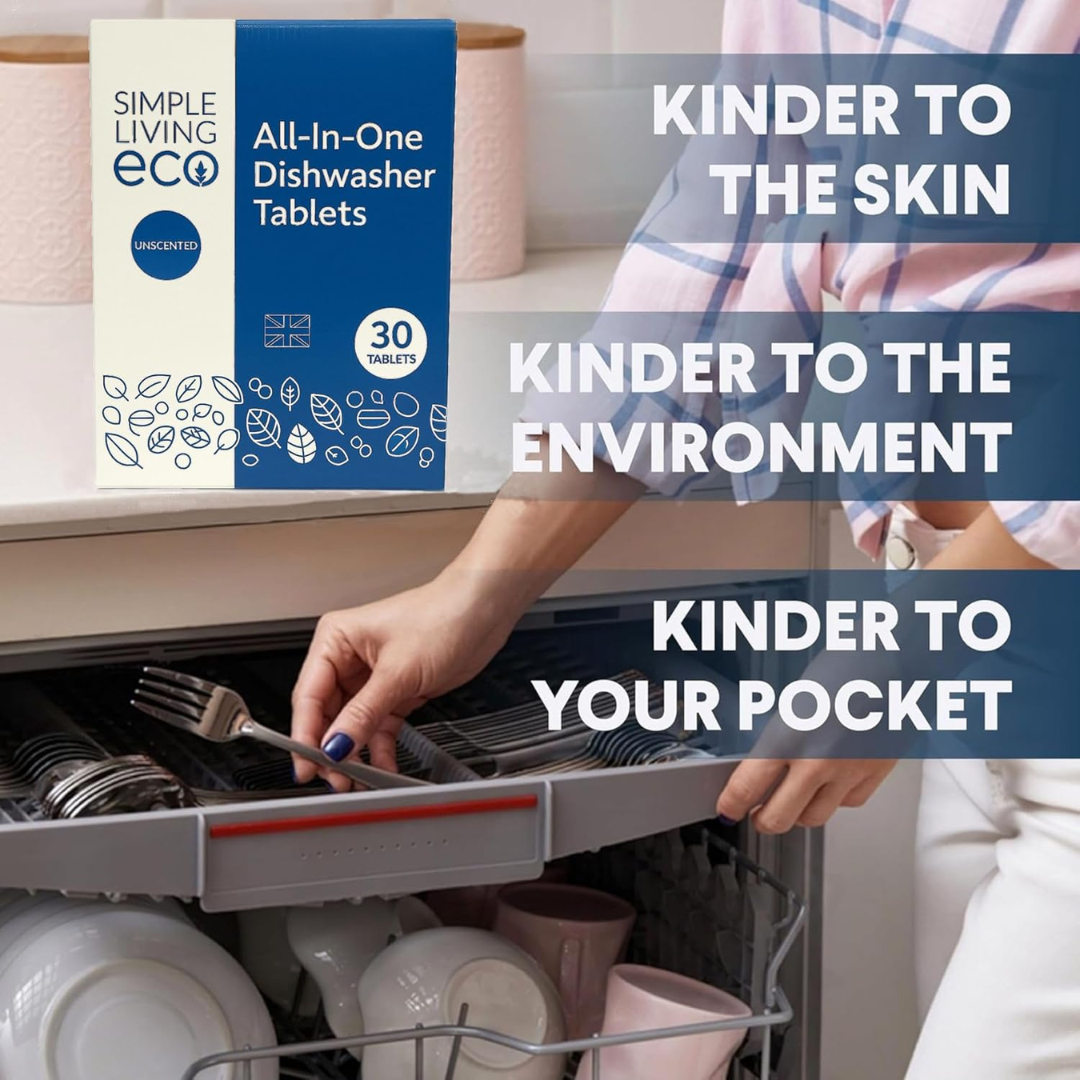 All-In-One Dishwasher Tablets - Plastic-Free 30 Pack