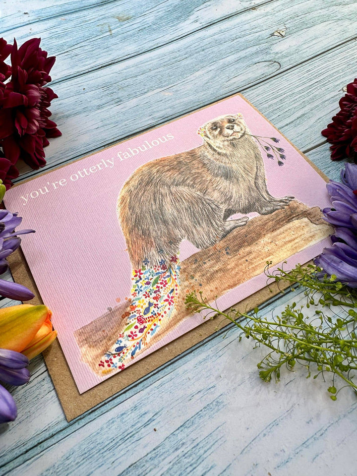 Otterly Fabulous Otter Eco Friendly Card