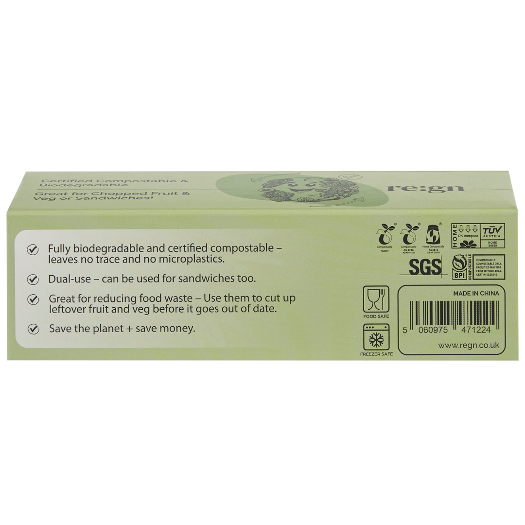 Compostable & Biodegradable 2L Food and Freezer Bags – 35 Bags per Roll