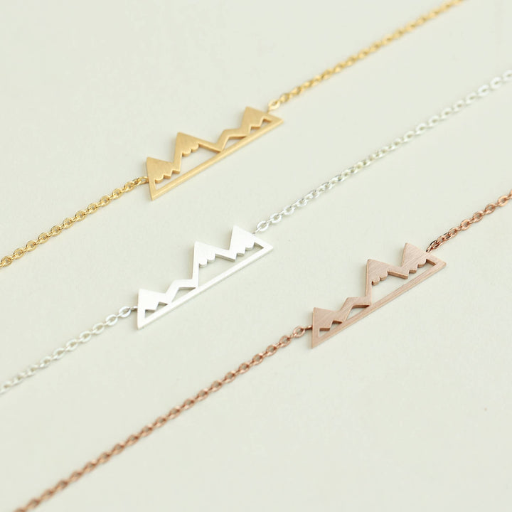 Minimalist Mountain Bracelet: Rose gold - Eco Baby Box