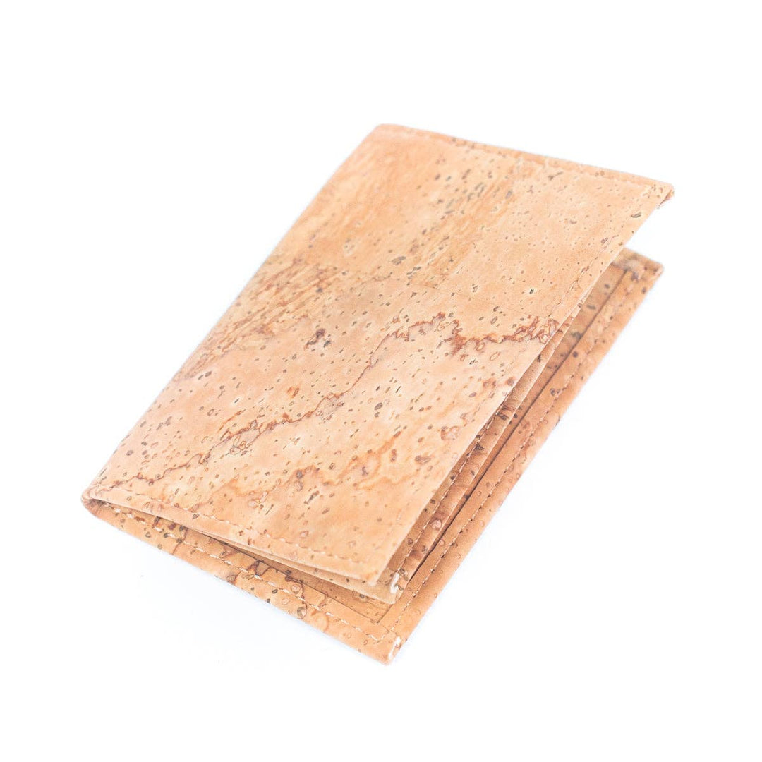 Men's RFID-Blocking Cork Card Wallet: Natural