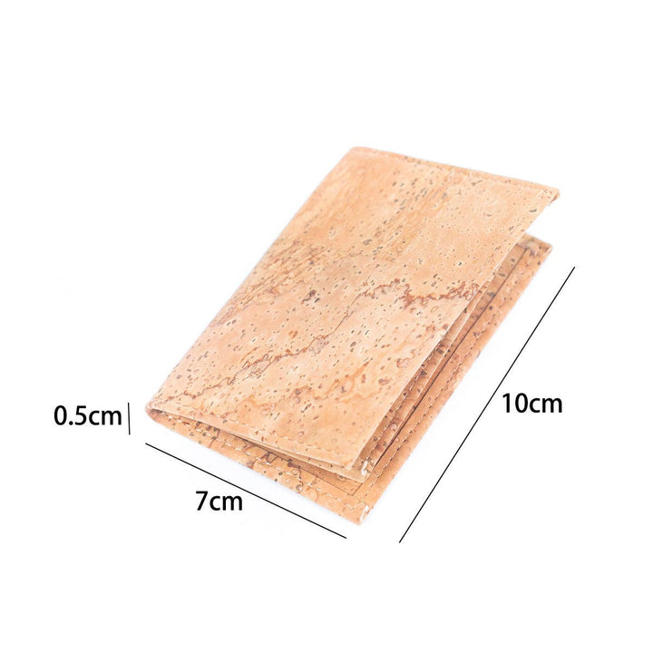 Men's RFID-Blocking Cork Card Wallet: Natural