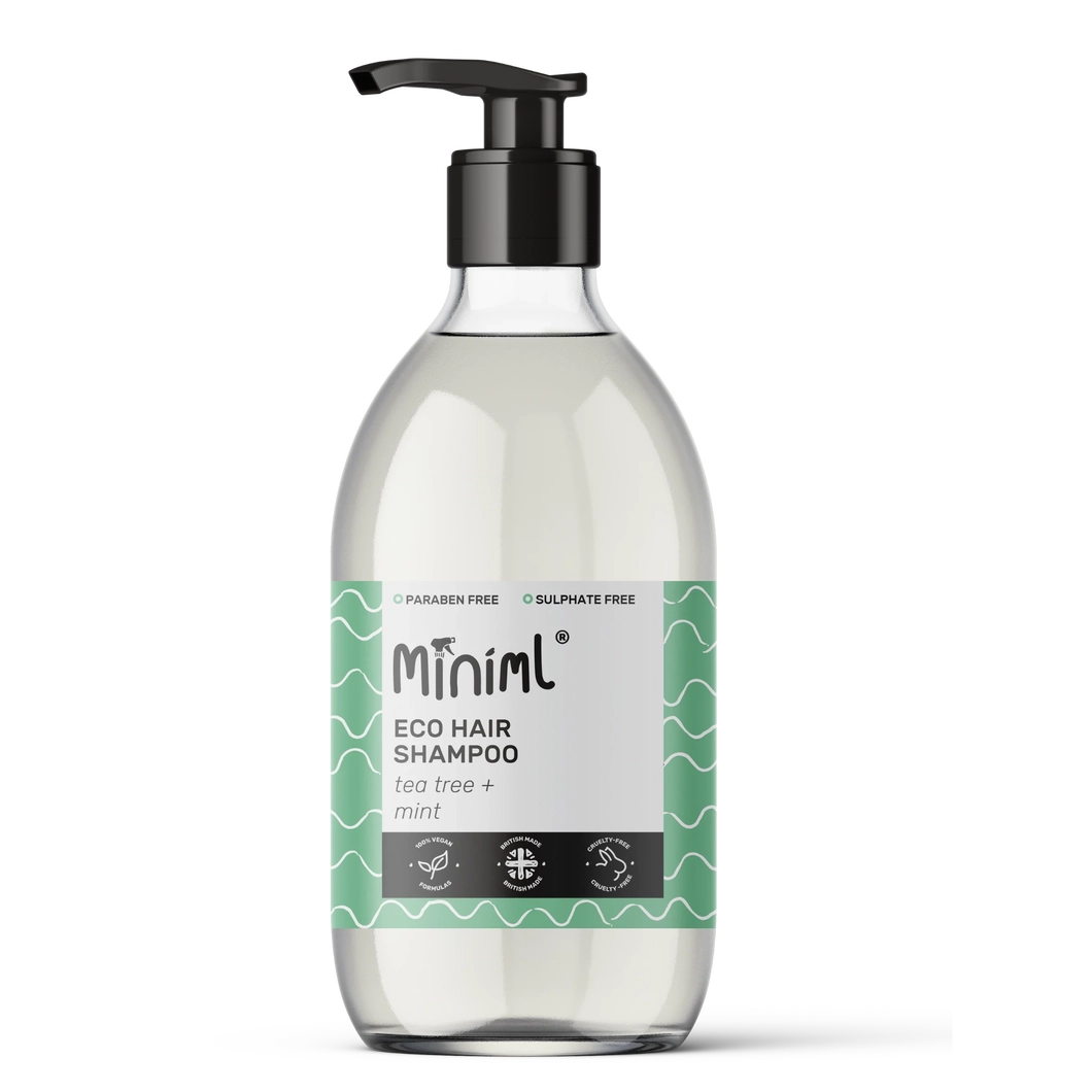 Hair Shampoo(Tea Tree + Mint) Glass Bottle