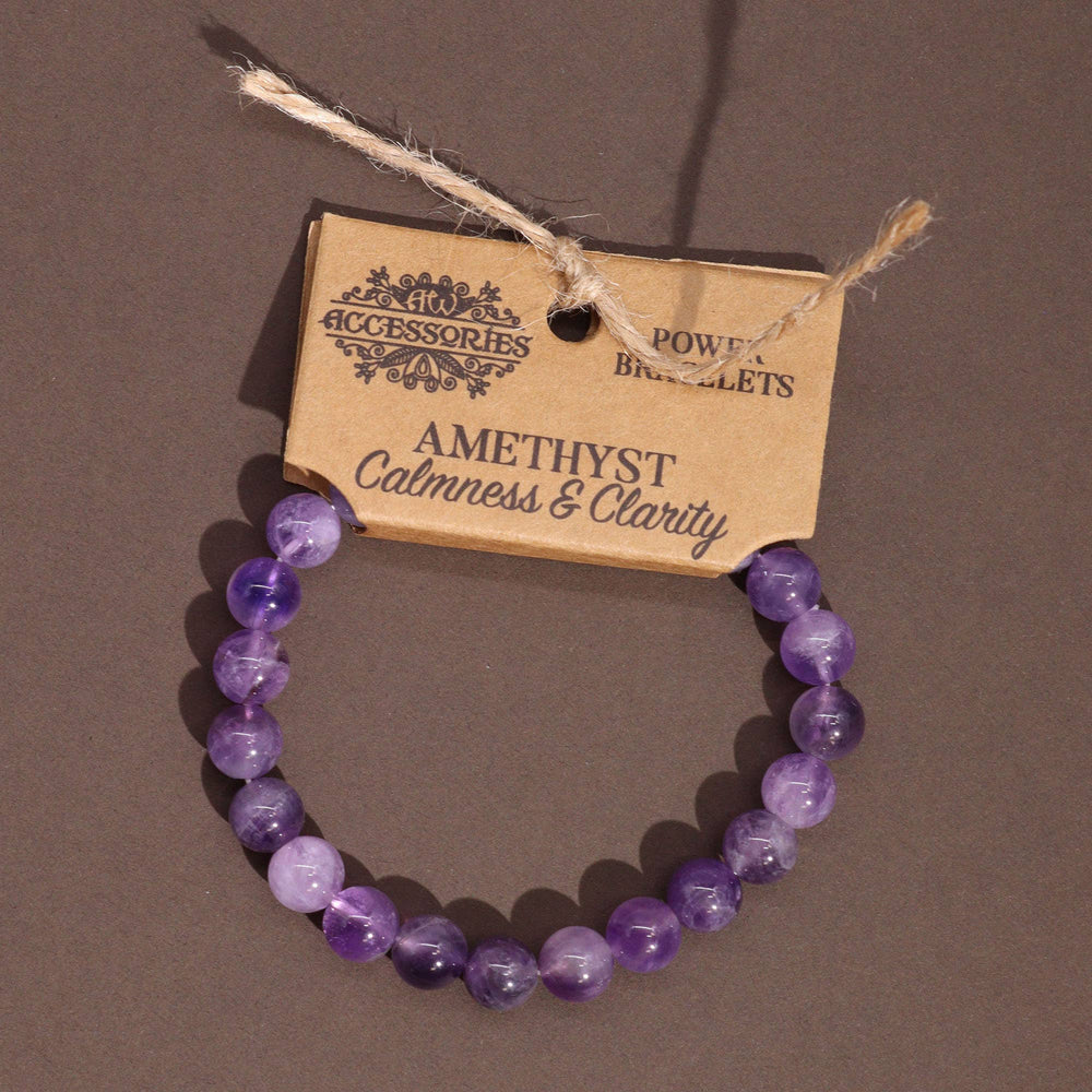 Amethyst Power Beaded Bracelet