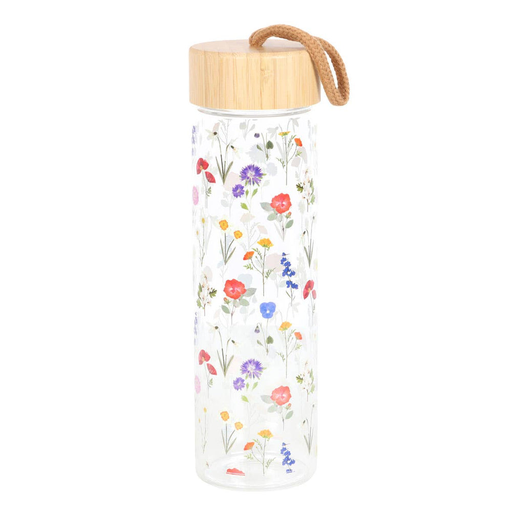 Bamboo and glass wildflower bottle