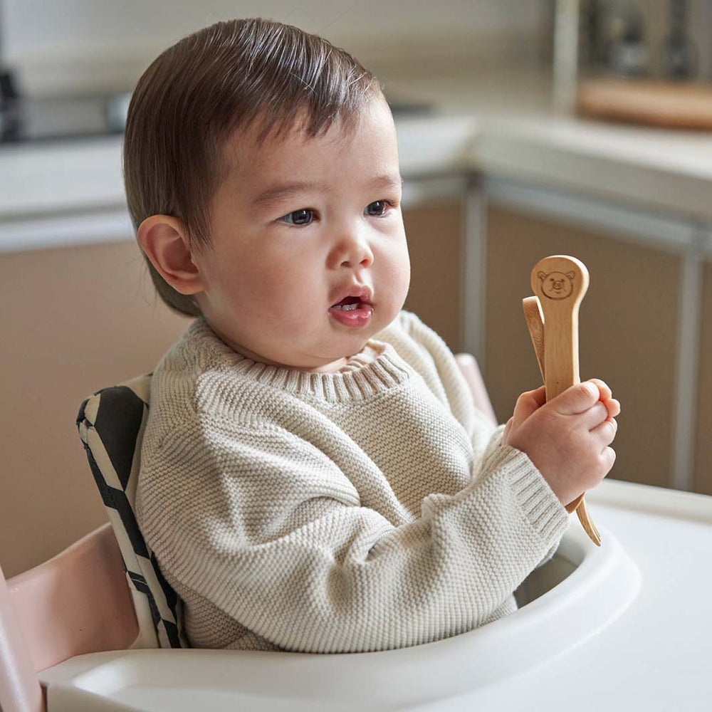 Children's Bamboo spoon and fork suitable for 18m+.