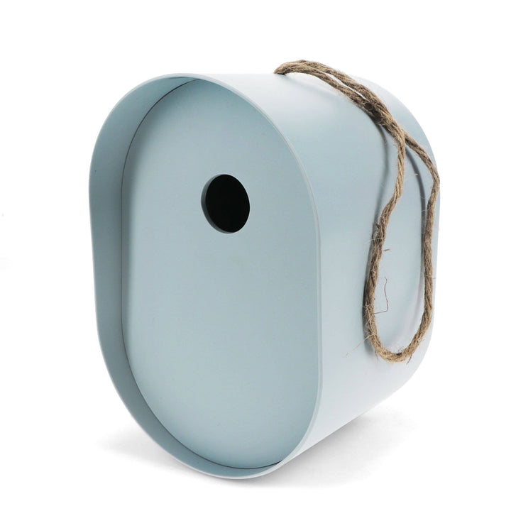 Blue Oval Bamboo Fibre Birdhouse