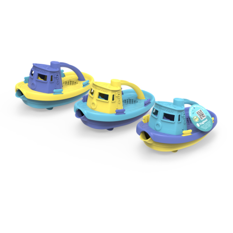 Recycled Plastic Kids tug boat Bath Toy.