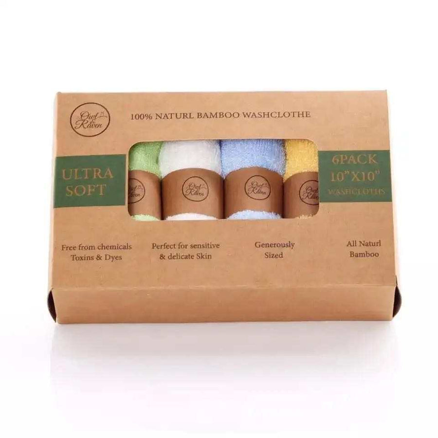 Colourful Organic bamboo face cloths by re:gn